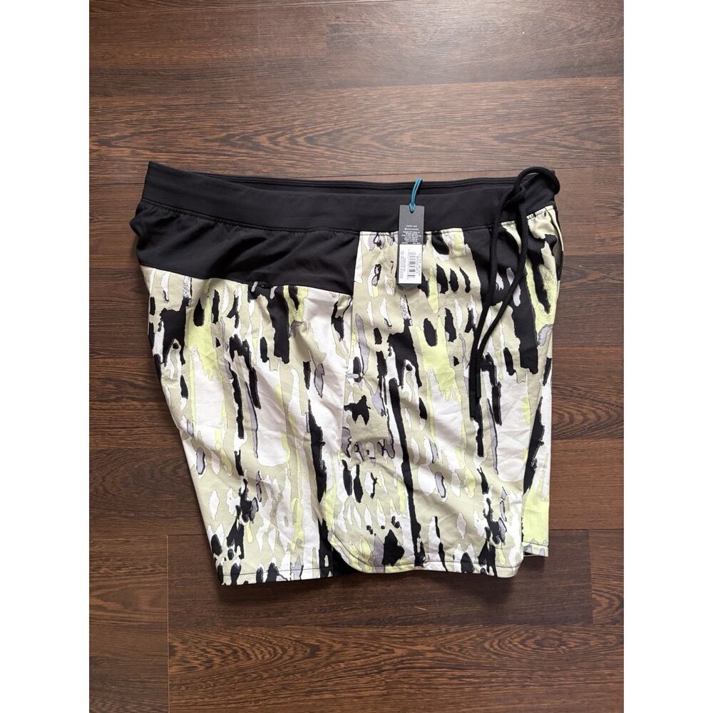 Stance Flux Performance Liner 2-in-1 Shorts Men Size XL 5" Abstract Green $85